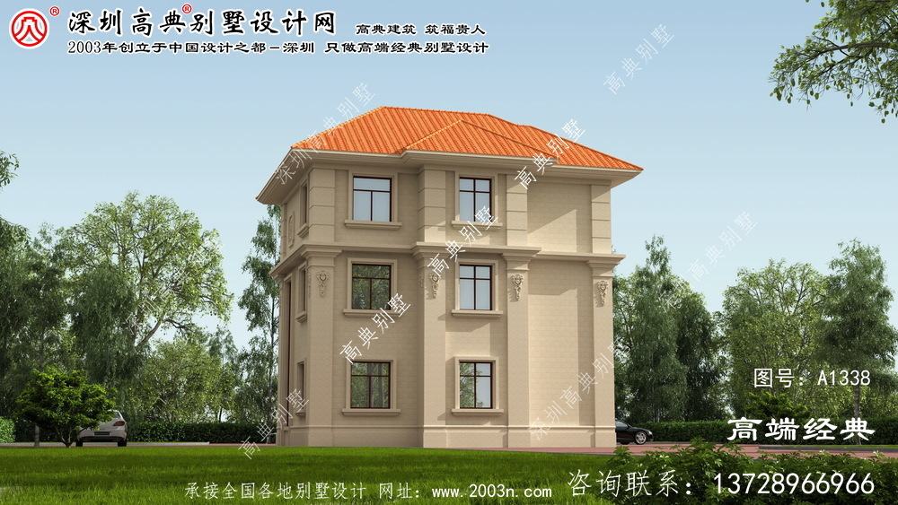 广平县农村三层欧式别墅设计图	